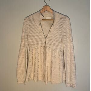 Size S Anthropologie Sleeping On Snow Cream Cardigan Sweater